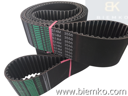 Industrial Timing Belts. Image of Bando Super High Torque STS S14M Timing Belt. Original Photo from Biemko