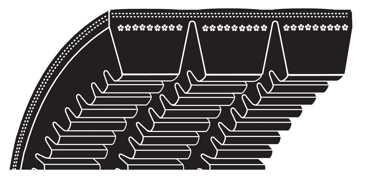 Bestorq 12/3VX475 Banded Cogged Wedge Belts