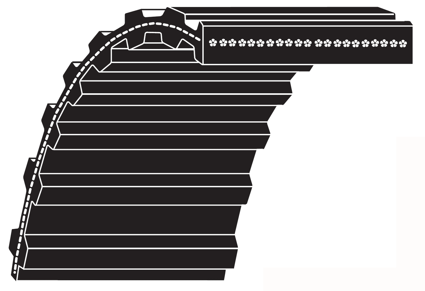 Bestorq D265-L-725 Dual Trapezoidal Timing Belts